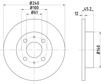 MDC586 MINTEX Тормозной диск