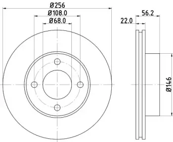 MDC795 MINTEX Тормозной диск