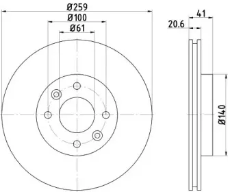MDC811 MINTEX Тормозной диск