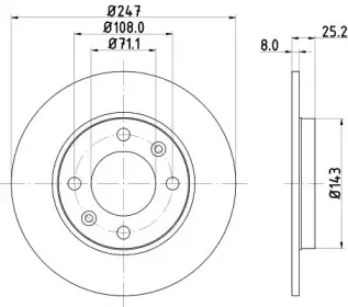 MDC794C MINTEX Тормозной диск