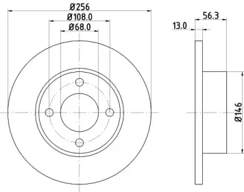 MDC756 MINTEX Тормозной диск