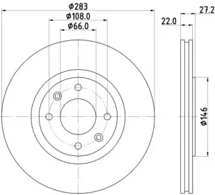 MDC814 MINTEX Тормозной диск