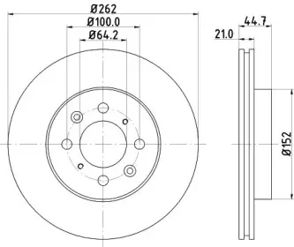 MDC1023C MINTEX Тормозной диск
