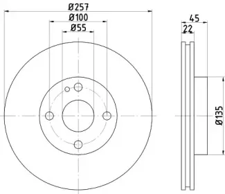 MDC659 MINTEX Тормозной диск