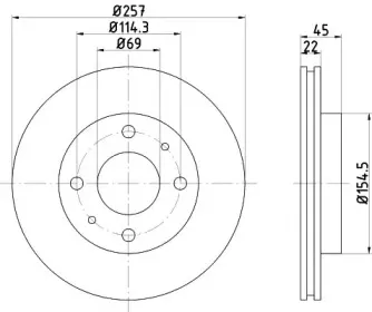 MDC798 MINTEX Тормозной диск