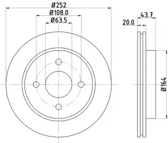MDC774 MINTEX Тормозной диск