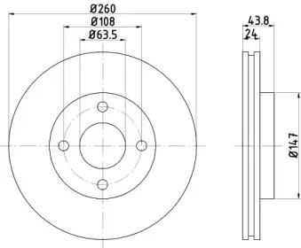 MDC799 MINTEX Тормозной диск