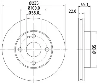 MDC743 MINTEX Тормозной диск