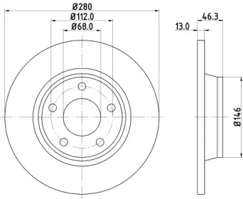 MDC829 MINTEX Тормозной диск