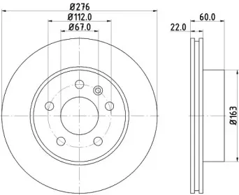 MDC1038 MINTEX Тормозной диск