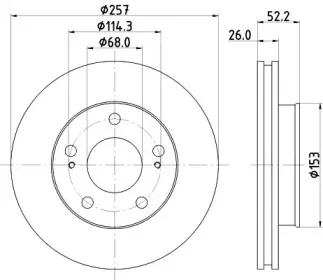 MDC1056 MINTEX Тормозной диск