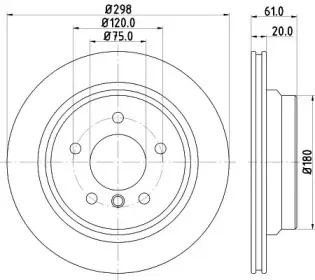MDC1054 MINTEX Тормозной диск