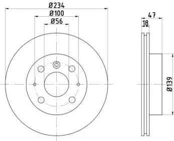 MDC1032 MINTEX Тормозной диск