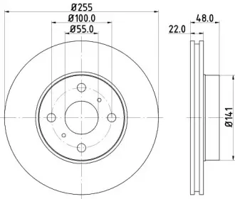 MDC1016 MINTEX Тормозной диск