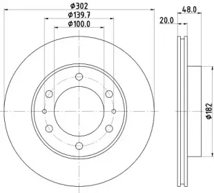 MDC879 MINTEX Тормозной диск
