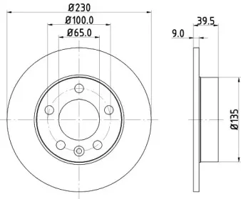 MDC980 MINTEX Тормозной диск