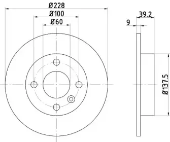MDC792 MINTEX Тормозной диск