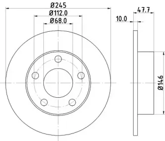 MDC831 MINTEX Тормозной диск