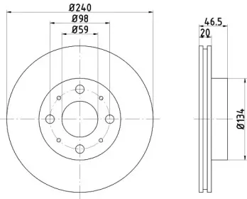 MDC1970 MINTEX Тормозной диск
