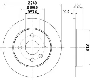 MDC1051 MINTEX Тормозной диск