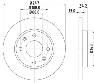 MDC1010 MINTEX Тормозной диск