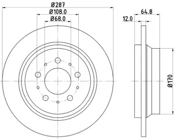 MDC1434 MINTEX Тормозной диск