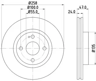 MDC1401 MINTEX Тормозной диск