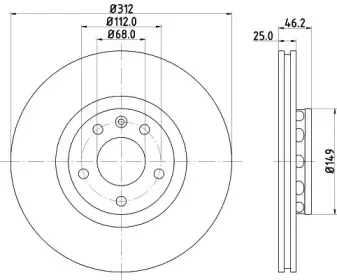 MDC1540C MINTEX Тормозной диск