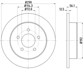 MDC1553 MINTEX Тормозной диск