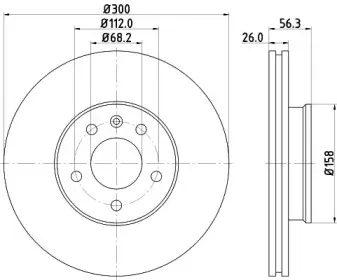 MDC1542 MINTEX Тормозной диск
