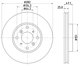MDC1413 MINTEX Тормозной диск