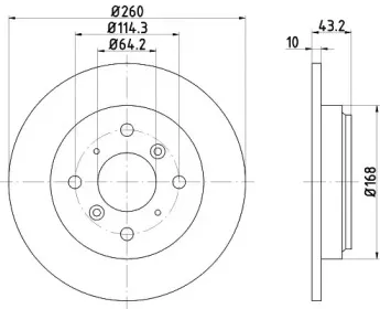 MDC783 MINTEX Тормозной диск