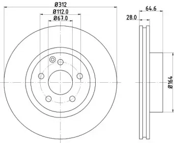MDC1617 MINTEX Тормозной диск
