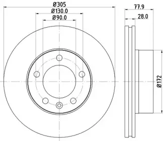 MDC1505 MINTEX Тормозной диск