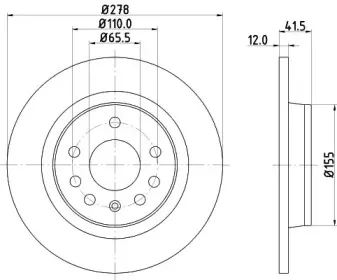MDC1560 MINTEX Тормозной диск