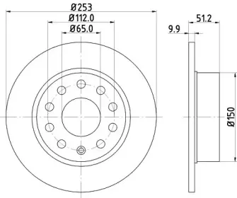 MDC1640C MINTEX Тормозной диск