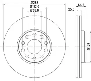 MDC2338 MINTEX Тормозной диск