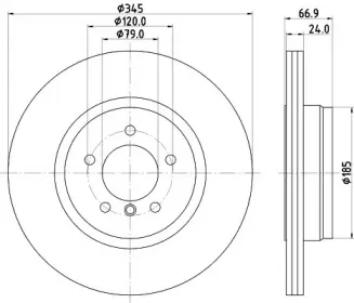 MDC1777 MINTEX Тормозной диск