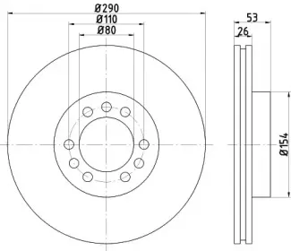 MDC2399 MINTEX Тормозной диск