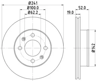 MDC1570 MINTEX Тормозной диск