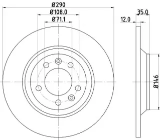MDC1688 MINTEX Тормозной диск