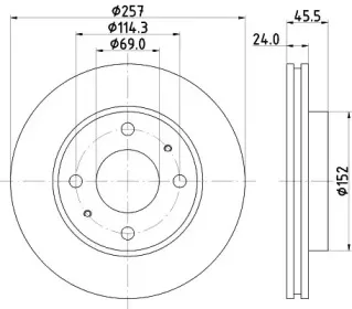 MDC1512 MINTEX Тормозной диск