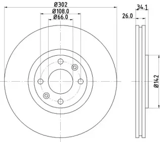 MDC1755 MINTEX Тормозной диск