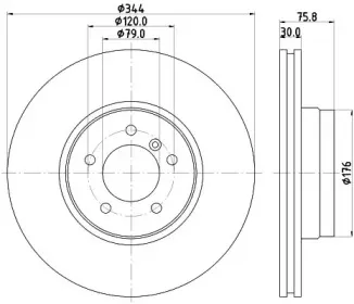 MDC1750 MINTEX Тормозной диск