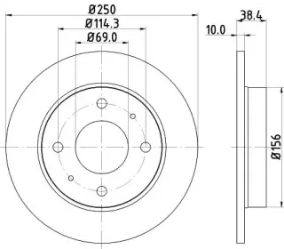 MDC2376 MINTEX Тормозной диск