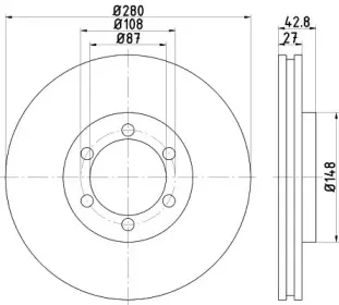 MDC1767 MINTEX Тормозной диск