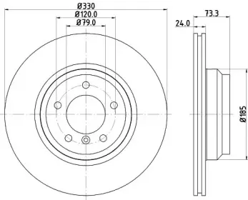 MDC1732 MINTEX Тормозной диск