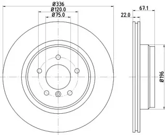 MDC1757 MINTEX Тормозной диск