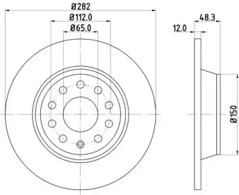 MDC1698 MINTEX Тормозной диск