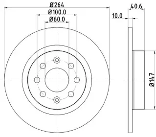 MDC1903 MINTEX Тормозной диск